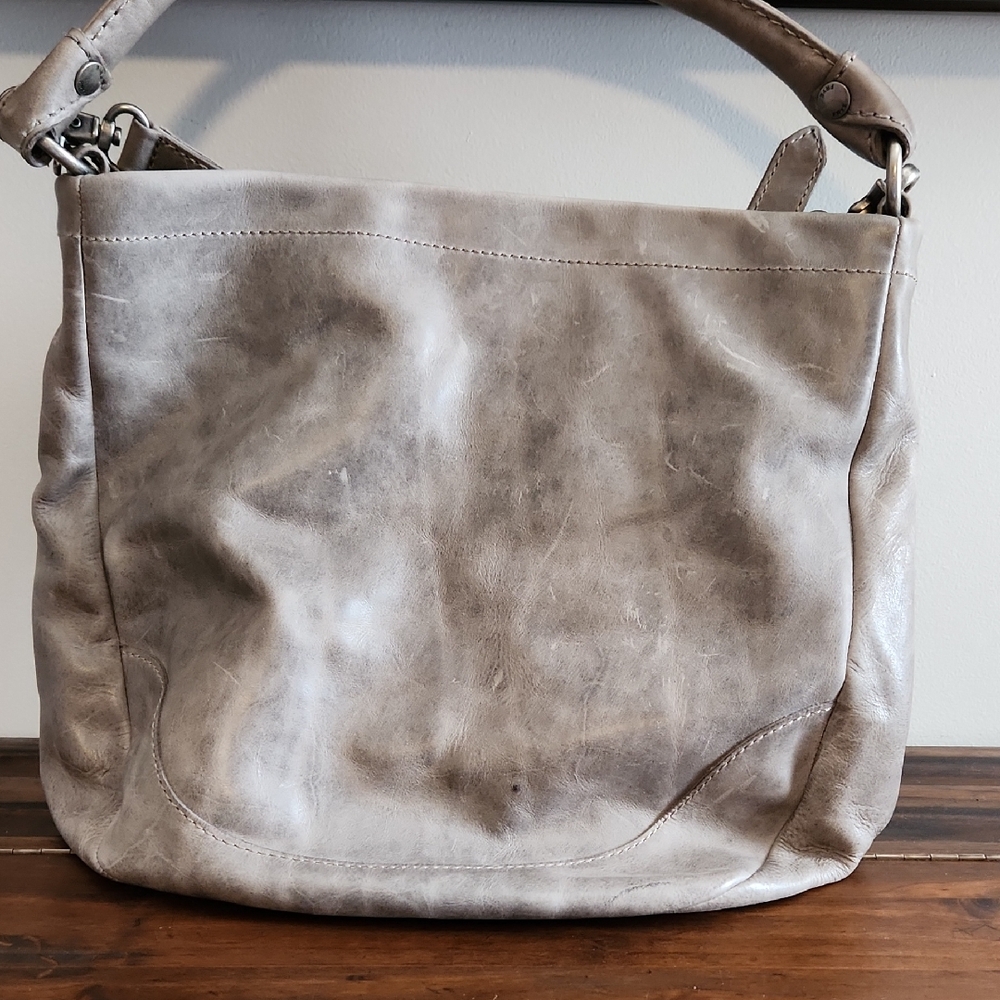 Frye Melissa HOBO CrossbodyGray Leather Women's Bag